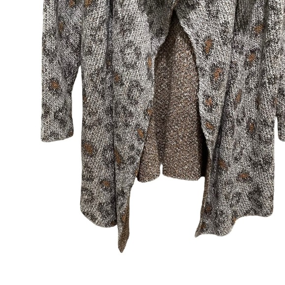 Lulu’s Cupcakes and Cashmere Mel Leopard Print Cardigan Sweater Size Medium - Picture 5 of 13